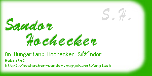 sandor hochecker business card